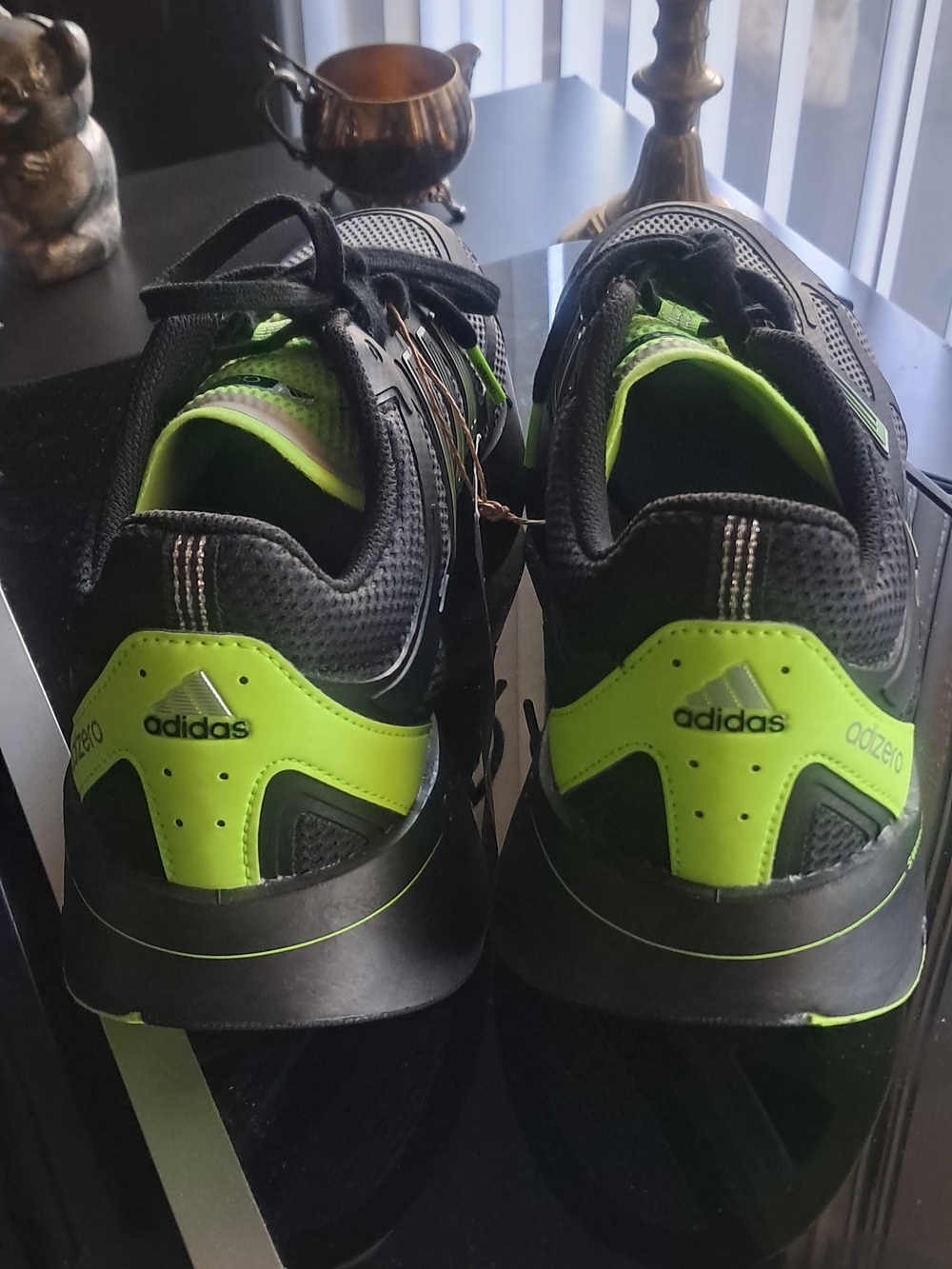adidas Originals Men’s Athletic Shoes in Black and Neon Green